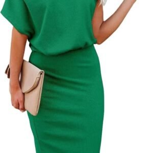 BONITEE Women Sexy Off The Shoulder Midi Dress Fall Casual Ribbed Party Dresses Summer Wedding Guests Work Maxi Dresses