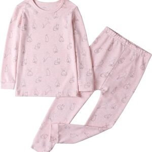 Owlivia 100% Organic Cotton Baby Long Sleeve Pajama Sets,Toddler Boy Girl 2-Piece Sleepwear