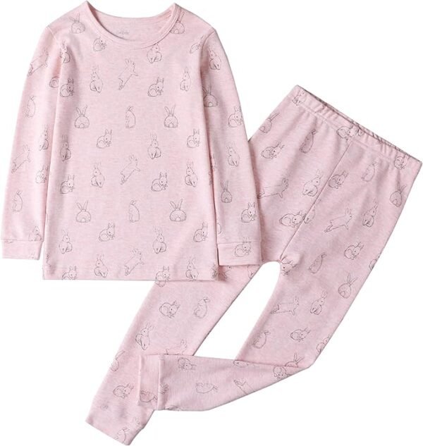 Owlivia 100% Organic Cotton Baby Long Sleeve Pajama Sets,Toddler Boy Girl 2-Piece Sleepwear