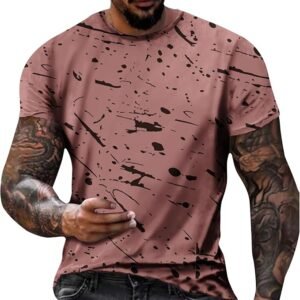 Vifucz Men's Oversized Tie Dye T-Shirts Short Sleeve Crew Neck Loose Fit Tops Blouses