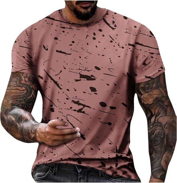Vifucz Men's Oversized Tie Dye T-Shirts Short Sleeve Crew Neck Loose Fit Tops Blouses