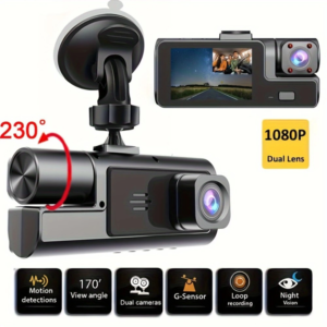 1080P HD ZKCAMSPY Dash Cam - 170° Wide Angle, Night Vision, G-Sensor, Loop Recording, and Motion Detection for Cars