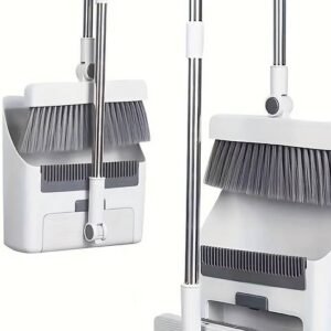 3pcs 3-in-1 Multi-function Cleaning Set, Thickened Folding Broom, Stainless Steel Material,