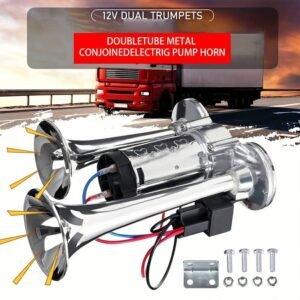 12V Dual Trumpet Electronic Sound Converter for Cars, Boats & Trucks - High-Resolution Audio