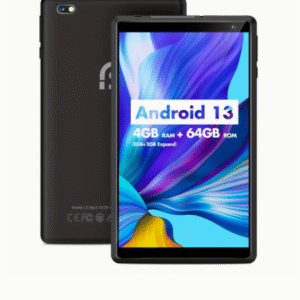 PRITOM 8-inch Android 13 tablet, 4GB (2GB+2GB Expansion) RAM, 64GB ROM, supports 1TB
