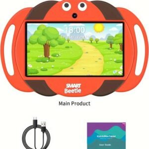 7 inch with protective case android 13 kids portable tablet 4GB (2GB + 2GB expansion) RAN
