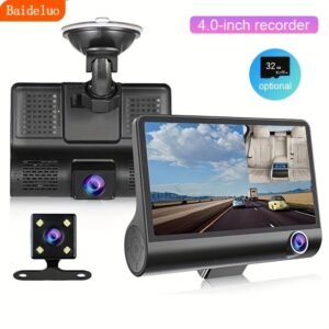 T&C Baideluo New HD night vision driving recorder, suction cup three-lens car camera, synchronous