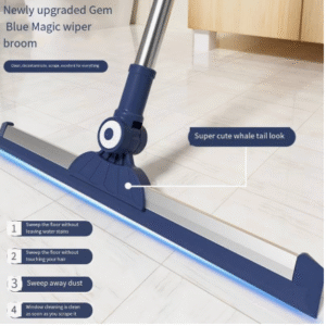 Extendable Magic Whale Tail Silicone Scraper - Reusable, Brushless Cleaning Tool with Rotating Head
