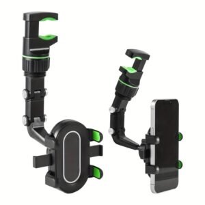 T&C Car Phone Mount - 360° Rotatable & Telescopic Adjustable L-Shaped Suction Cup Holder for Rear
