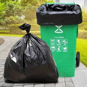 50pcs Heavy Duty Trash Bags - Extra Large, Leak-Resistant & Tear-Proof for Commercial Use