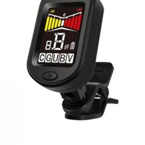 Clip-On Guitar Tuner with Color LCD Display - USB/Battery Powered, Auto-Tuning & 3 Modes