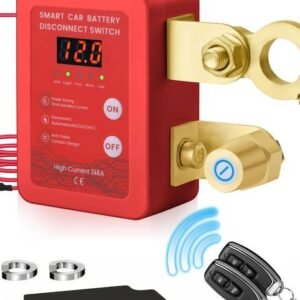 T&C Remote Smart Battery Disconnect Switch, 12V Remote Control with LED Display, Upgraded Intelli