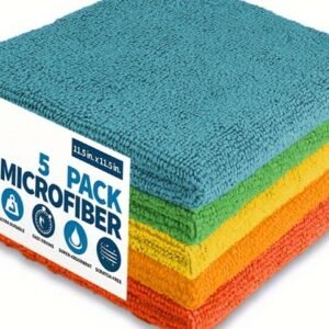 Microfiber Cleaning Cloth] Durable & Absorbent Microfiber Cleaning Cloth Pack | Multipurpose