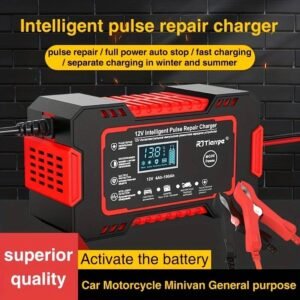 T&C [Smart Battery Charger] 12V 6A Smart Battery Trickle Charger - Car Truck Motorcycle Lawn Mower