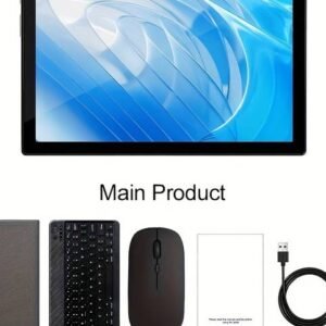 Android 14 OS | 2-in-1] 2-in-1 Android 14 OS Tablet 10.1 Inch | 128GB ROM 12GB 4GB+8GB