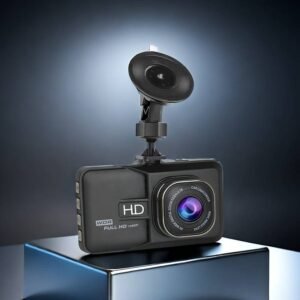 T&C 1080P HD Wide-Angle Car Camera with LED Display, Suction Cup Mount, and Full HD Video fo