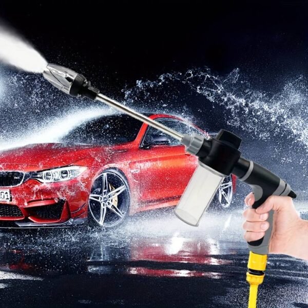 [Versatile Car Wash & Garden Spray] FLOWERS SPRAL Portable High-Pressure Water Gun