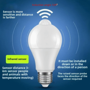 Human Sensor Light Bulb, Smart Sensing Light Bulb, Human Motion Night Light, E27 Base Infrare