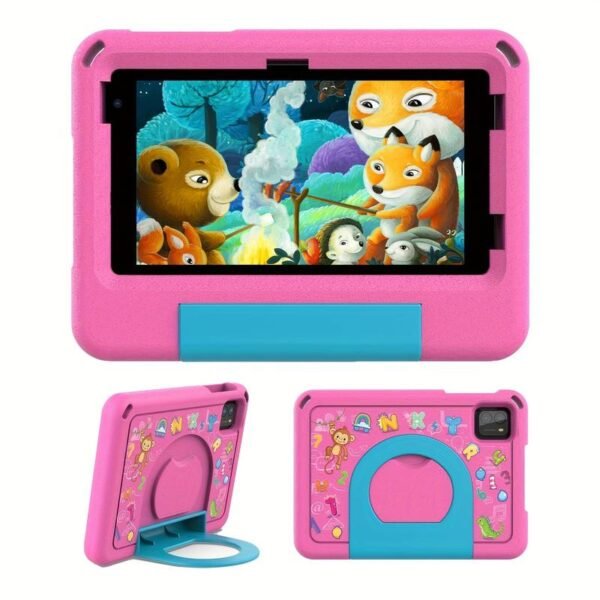 Kids' Tablet with Vibrant Animal Design, 8-Core Processor, 2.0+8.0MP Dual Camera, 3GB RA