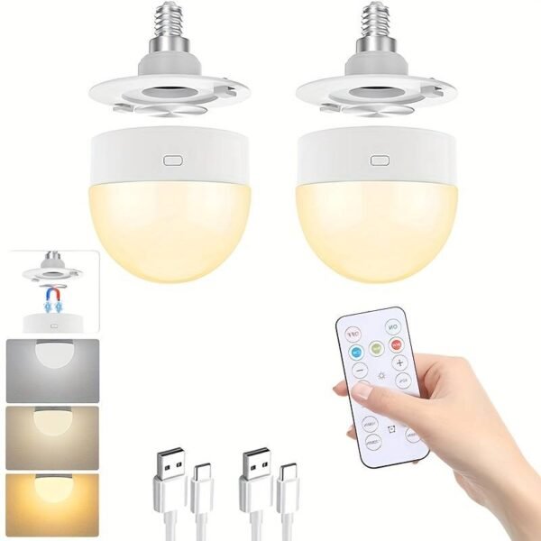 This USB Rechargeable Light Bulb Can Be Used As a Night Light, Cabinet Light, Desk Lamp, Or Em