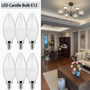 [6pcs LED Candle Bulbs] 6pcs PIBAOGU LED Candle Bulbs, Cool White/Natural/Warm Light | E12