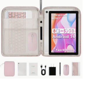 Octa-Core AEEZO Tablet] AEEZO 10.1" Android 14 Octa-Core Tablet with 8GB RAM, 64GB St
