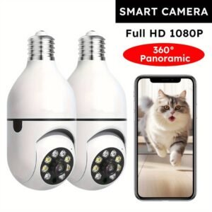 [Smart | 360° View] 2pcs Ease Life APP Smart Light Bulb Security Cameras | 1080P HD Indoor WiF