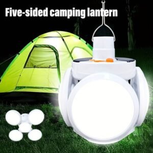 1 solar folding light strip hook, portable rechargeable LED bulb light camping portable electric lig