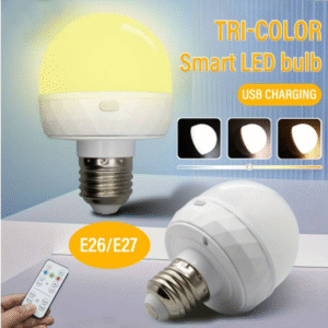 1pc smart LED light bulb, E26/E27 base bulb with remote control adjustable color temperature