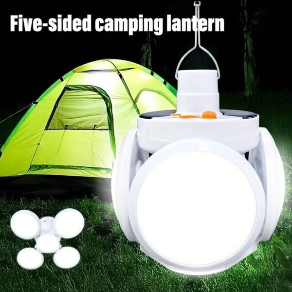1 solar folding light strip hook, portable rechargeable LED bulb light camping portable electric lig