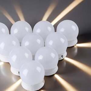 Dimmable Makeup Light] 10 Adjustable Makeup Mirror Light Bulbs | Dimmable Lens Lights for